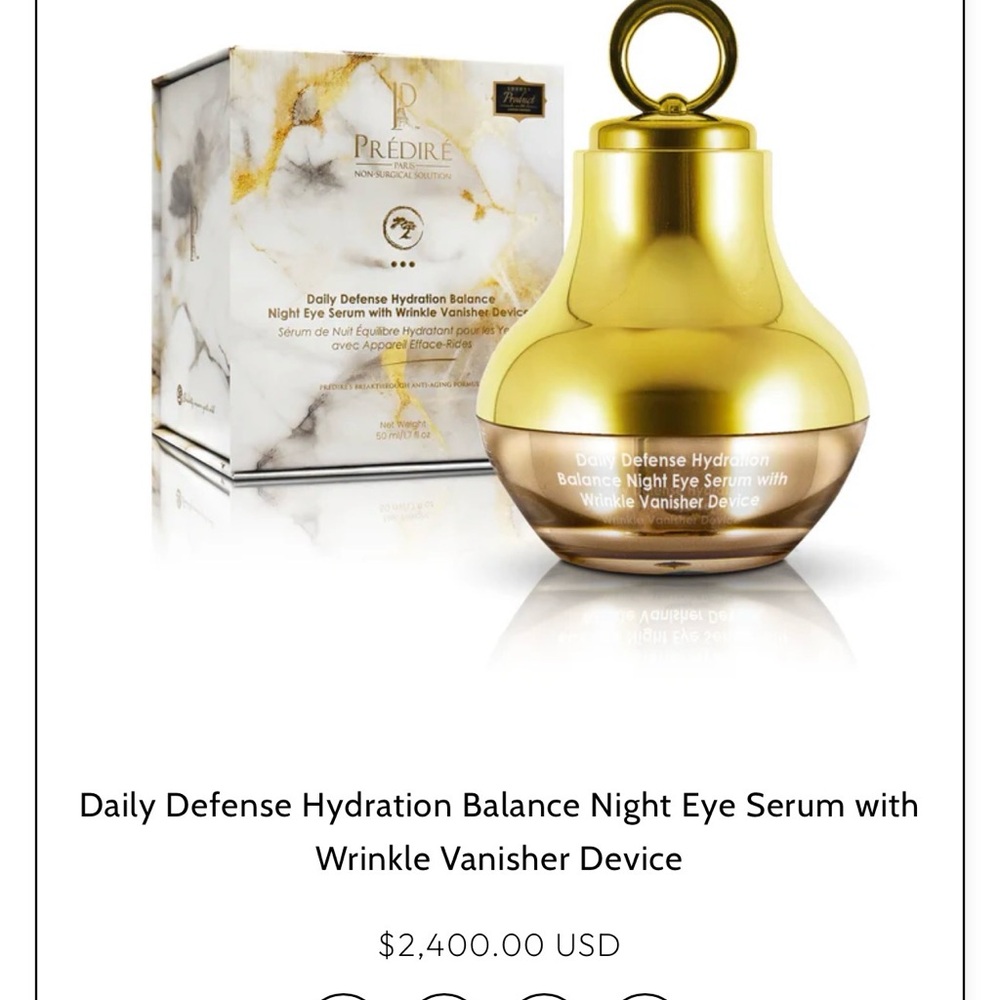 Predire Paris luxury eye cream with red light device